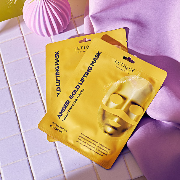 Гидрогелевая маска для лица с эффектом лифтинга AMBER GOLD LIFTING MASK