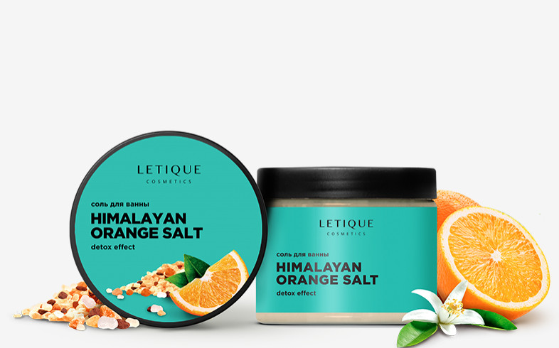 Антицеллюлитная детокс-соль для ванны HIMALAYAN ORANGE SALT