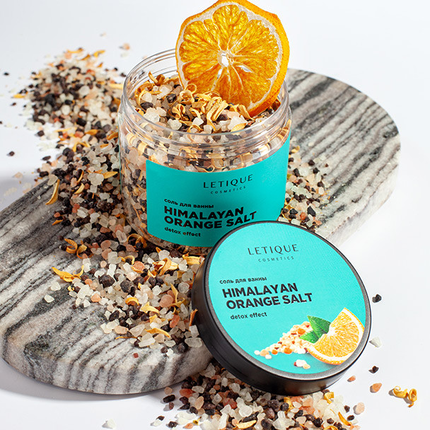Антицеллюлитная детокс-соль для ванны HIMALAYAN ORANGE SALT
