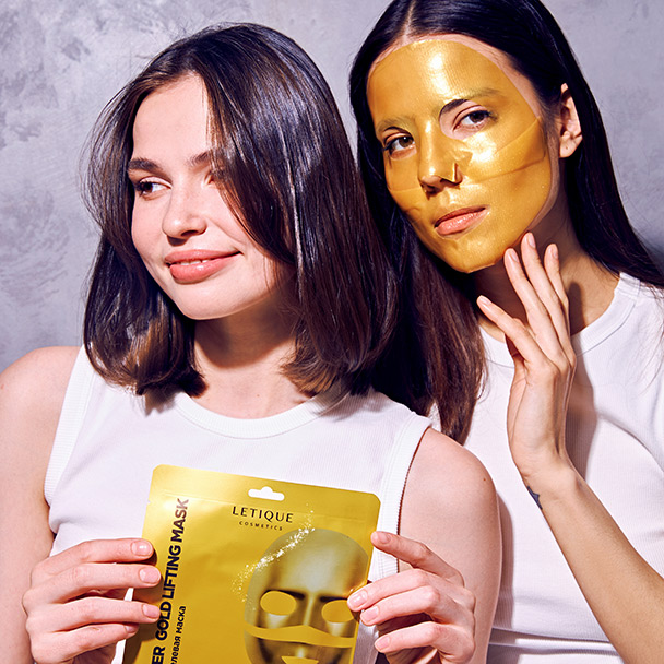 Гидрогелевая маска для лица с эффектом лифтинга AMBER GOLD LIFTING MASK