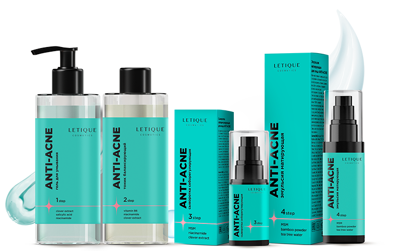 

Letique ANTI-ACNE FACE CARE PACK, 150 мл + 150 мл + 30 мл + 50 мл