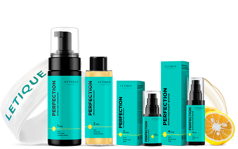 Letique PERFECTION FACE CARE SET, 150 мл + 110 мл + 30 мл + 50 мл - фото 1